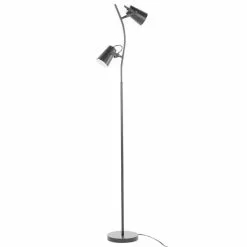 Beliani FLINT - Staande Lamp-Zwart-Staal