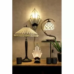 HAES DECO - Tiffany Tafellamp Beige, Bruin Ø 40x58 Cm Fitting E27 / Lamp Max 2x60W 9 HAES DECO - Tiffany Tafellamp Beige, Bruin Ø 40x58 Cm Fitting E27 / Lamp Max 2x60W -LAMPEN Winkel 3933107 ad461387