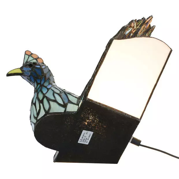 HAES DECO - Tiffany Tafellamp Blauw, Groen 32x35x30 Cm Fitting E14 / Lamp Max 1x40W 5 HAES DECO - Tiffany Tafellamp Blauw, Groen 32x35x30 Cm Fitting E14 / Lamp Max 1x40W - Afbeelding 5