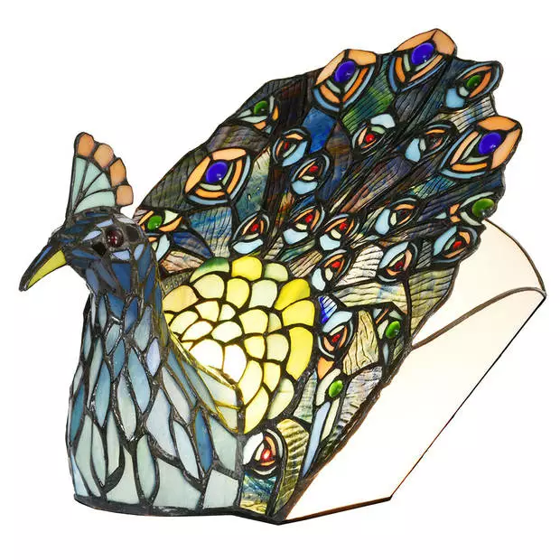 HAES DECO - Tiffany Tafellamp Blauw, Groen 32x35x30 Cm Fitting E14 / Lamp Max 1x40W 3 HAES DECO - Tiffany Tafellamp Blauw, Groen 32x35x30 Cm Fitting E14 / Lamp Max 1x40W - Afbeelding 3