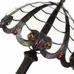 HAES DECO - Tiffany Tafellamp Bruin Ø 31x43 Cm Fitting E27 / Lamp Max 1x60W -LAMPEN Winkel 3933185 a9cdc607