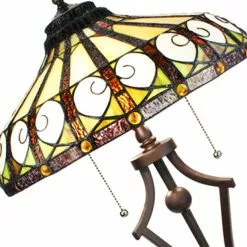 HAES DECO - Tiffany Tafellamp Creme Ø 41x64 Cm Fitting E27 / Lamp Max 2x60W -LAMPEN Winkel 3933202 7b2f5eb2