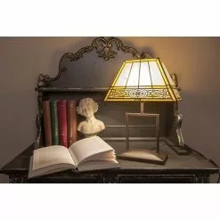 HAES DECO - Tiffany Tafellamp Creme 28x20x44 Cm Fitting E27 / Lamp Max 1x60W -LAMPEN Winkel 3933206 a52dba4d