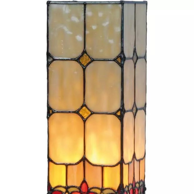 HAES DECO - Tiffany Tafellamp Geel 12x12x35 Cm Fitting E14 / Lamp Max 1x40W 2 HAES DECO - Tiffany Tafellamp Geel 12x12x35 Cm Fitting E14 / Lamp Max 1x40W - Afbeelding 2