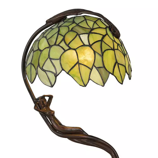 HAES DECO - Tiffany Tafellamp Groen 28x20x41 Cm Fitting E27 / Lamp Max 1x40W 2 HAES DECO - Tiffany Tafellamp Groen 28x20x41 Cm Fitting E27 / Lamp Max 1x40W - Afbeelding 2