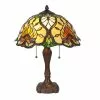 HAES DECO - Tiffany Tafellamp Groen Ø 40x50 Cm Fitting E27 / Lamp Max 2x60W