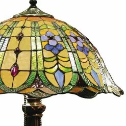 HAES DECO - Tiffany Tafellamp Groen Ø 40x53 Cm Fitting E27 / Lamp Max 2x60W -LAMPEN Winkel 3933254 bff738d3