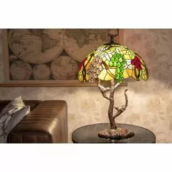 HAES DECO - Tiffany Tafellamp Groen Ø 40x60 Cm Fitting E27 / Lamp Max 2x60W -LAMPEN Winkel 3933255 3f7d654a