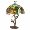 HAES DECO - Tiffany Tafellamp Groen Ø 40x60 Cm Fitting E27 / Lamp Max 2x60W