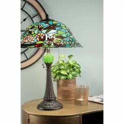 HAES DECO - Tiffany Tafellamp Groen, Bruin, Beige Ø 47x60 Cm Fitting E27 / Lamp Max 3x60W 7 HAES DECO - Tiffany Tafellamp Groen, Bruin, Beige Ø 47x60 Cm Fitting E27 / Lamp Max 3x60W -LAMPEN Winkel 3933276 20e7f4ae