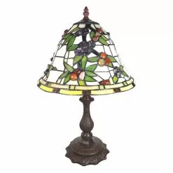 HAES DECO - Tiffany Tafellamp Meerkleurig Ø 31x47 Cm Fitting E27 / Lamp Max 1x60W -LAMPEN Winkel 3933306 c0f53e23