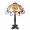 HAES DECO - Tiffany Tafellamp Meerkleurig Ø 41x57 Cm Fitting E27 / Lamp Max 2x60W