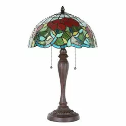 HAES DECO - Tiffany Tafellamp Ø 35x58 Cm Fitting E27 / Lamp Max 2x60W -LAMPEN Winkel 3933321 b033c445