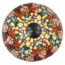 HAES DECO - Tiffany Tafellamp Rood, Blauw Ø 46x64 Cm Fitting E27 / Lamp Max 2x60W -LAMPEN Winkel 3933334 8f9c09d4