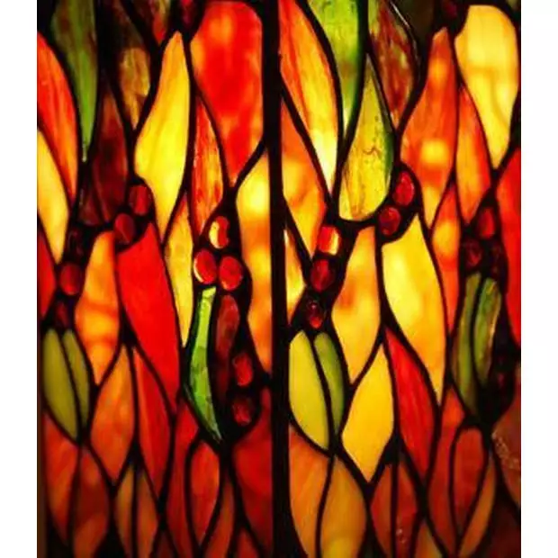 HAES DECO - Tiffany Tafellamp Rood, Groen 12x12x35 Cm Fitting E14 / Lamp Max 1x40W 2 HAES DECO - Tiffany Tafellamp Rood, Groen 12x12x35 Cm Fitting E14 / Lamp Max 1x40W - Afbeelding 2