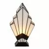 HAES DECO - Tiffany Tafellamp Wit 17x6x30 Cm Fitting E27 / Lamp Max 1x40W