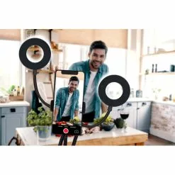 Grundig Selfie Studio Ring Lamp - 2x Lamps - Social Media And Vlogs - With Table Clamp - Flexible Neck - USB -LAMPEN Winkel 3935346 19364b7e