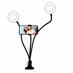 Grundig Selfie Studio Ring Lamp - 2x Lamps - Social Media And Vlogs - With Table Clamp - Flexible Neck - USB -LAMPEN Winkel 3935346 563c2580