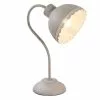 HAES DECO - Bureaulamp - Shabby Chic - Vintage / Retro Lamp, 15x25x35 Cm - Grijs Metaal - Tafellamp, Sfeerlamp