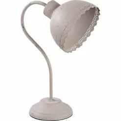 HAES DECO - Bureaulamp - Shabby Chic - Vintage / Retro Lamp, 15x25x35 Cm - Grijs Metaal - Tafellamp, Sfeerlamp -LAMPEN Winkel 3946818 feffa6d0