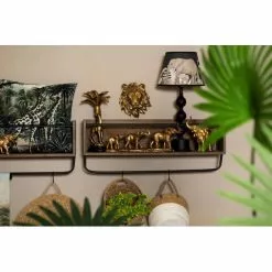 HAES DECO - Tafellamp - City Jungle - Olifanten Bedrukte Lamp, Ø 27x57 Cm - Bureaulamp, Sfeerlamp, Nachtlampje -LAMPEN Winkel 3946834 459ecded