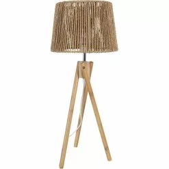 HAES DECO - Tafellamp - Beachlife - Houten Lamp, Ø 27x65 Cm - Bruin Hout - Bureaulamp, Sfeerlamp -LAMPEN Winkel 3946835 70aa8f10