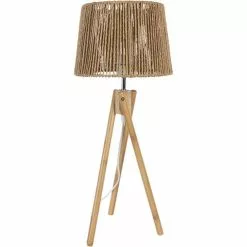 HAES DECO - Tafellamp - Beachlife - Houten Lamp, Ø 27x65 Cm - Bruin Hout - Bureaulamp, Sfeerlamp -LAMPEN Winkel 3946835 b936bd41