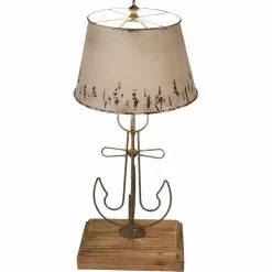 HAES DECO - Tafellamp - Beachlife - Scheepsanker Vintage / Retro Lamp, Ø 35x79 Cm - Bureaulamp, Sfeerlamp, Nachtlampje -LAMPEN Winkel 3946839 c25b9315