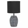 HAES DECO - Tafellamp - Modern Chic - Stijlvolle Lamp, Ø 15x26 Cm - Grijs/Wit - Bureaulamp, Sfeerlamp, Nachtlampje