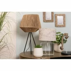 HAES DECO - Tafellamp - Modern Chic - Wereldkaart Bedrukt Lamp, Ø 22x34 Cm - Bureaulamp, Sfeerlamp, Nachtlampje -LAMPEN Winkel 3946942 f40d3aac 1