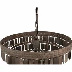 HAES DECO - Hanglamp - Dramatic Chic - Bruine Stijlvolle Lamp, Ø 48x30 Cm - Ronde Hanglamp Eettafel, Hanglamp Eetkamer -LAMPEN Winkel 3947069 517f14e0