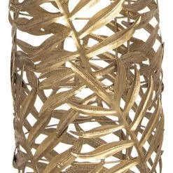 HAES DECO - Hanglamp - City Jungle - Goudkleurige Bladeren Lamp, Ø 23x76 Cm - Hanglamp Eettafel, Hanglamp Eetkamer -LAMPEN Winkel 3947073 7fdcbb79