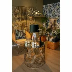 HAES DECO - Hanglamp - City Jungle - Goudkleurige Bladeren Lamp, Ø 61x51 Cm - Hanglamp Eettafel, Hanglamp Eetkamer -LAMPEN Winkel 3947076 c0f3c830