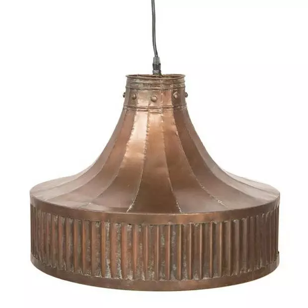 HAES DECO - Hanglamp - Industrial - Koperkleurige Lamp, Fromaat 44x44x42 Cm - Ronde Hanglamp Eettafel, Hanglamp Eetkamer 3 HAES DECO - Hanglamp - Industrial - Koperkleurige Lamp, Fromaat 44x44x42 Cm - Ronde Hanglamp Eettafel, Hanglamp Eetkamer - Afbeelding 3