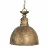 HAES DECO - Hanglamp - Industrial - Koperkleurige Vintage Lamp, Ø 29*35 Cm - Ronde Hanglamp Eettafel, Hanglamp Eetkamer