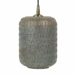 HAES DECO - Hanglamp - Modern Chic - Stijlvolle Glazen Lamp, Ø 19x25 Cm - Ronde Hanglamp Eettafel, Hanglamp Eetkamer