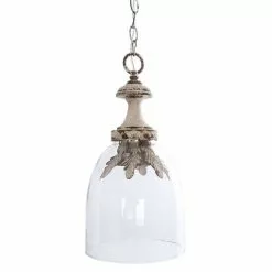 HAES DECO - Hanglamp - Shabby Chic - Vintage / Retro Lamp, Ø 21*43 Cm - Hanglamp Eettafel, Hanglamp Eetkamer