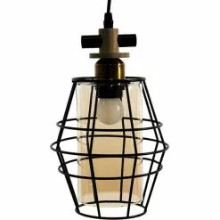 HAES DECO - Hanglamp - Industrial - Moderne Industriele Lamp, 18x18x31 Cm - Hanglamp Eettafel, Hanglamp Eetkamer -LAMPEN Winkel 3947254 b8870dc0