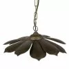 HAES DECO - Hanglamp - City Jungle - Koperkleurige Bladeren Lamp, 41x41x16 Cm - Hanglamp Eettafel, Hanglamp Eetkamer