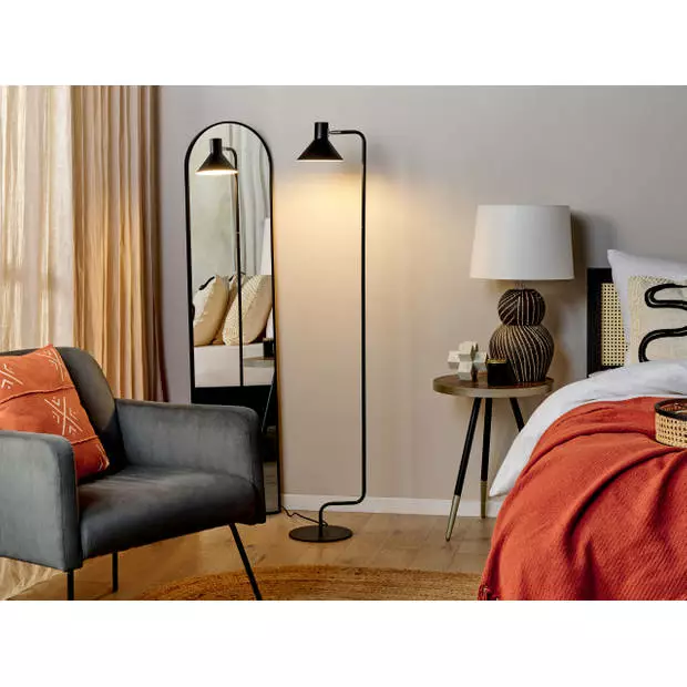 Beliani RIMAVA - Staande Lamp-Zwart-IJzer 2 Beliani RIMAVA - Staande Lamp-Zwart-IJzer - Afbeelding 2