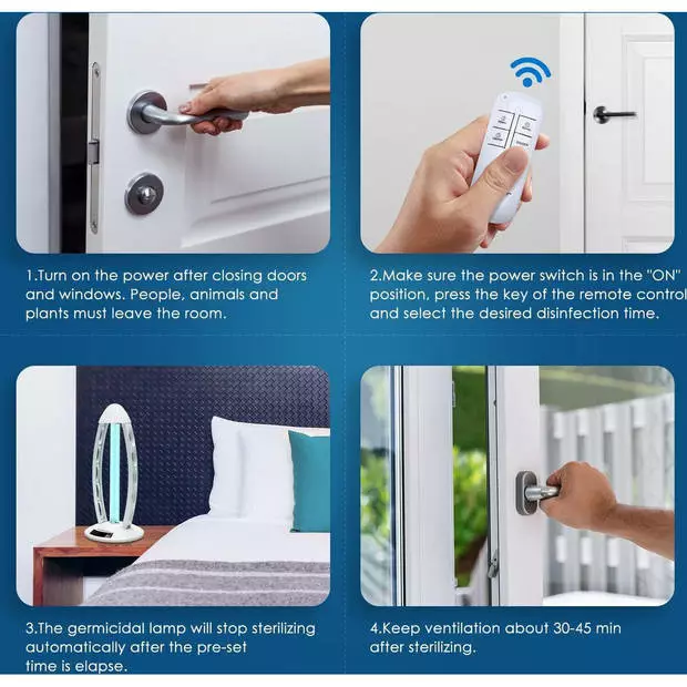 BES LED UV-C Tafellamp - Aigi Desty - Desinfectie Lamp - UV Sterilizer - Afstandsbediening - Timer - 360º - Wit 4 BES LED UV-C Tafellamp - Aigi Desty - Desinfectie Lamp - UV Sterilizer - Afstandsbediening - Timer - 360º - Wit - Afbeelding 4